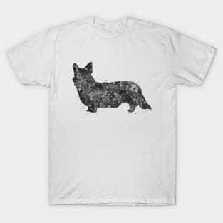 Cardigan Welsh Corgi dog black and white T-Shirt